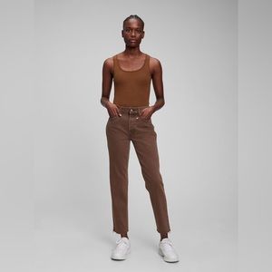 NWT Gap Brown Cheeky Straight Petite Jeans